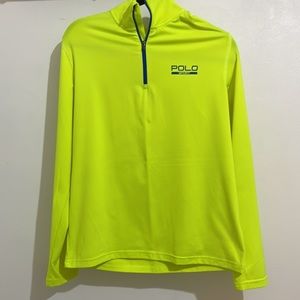 Men’s Polo Sport Ralph Lauren Performance Neon Green Golf Quarter Zip Pullover